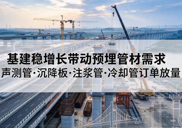 汝阳基建稳增长带动预埋监测管材需求，声测管、沉降板、注浆管订单持续放量